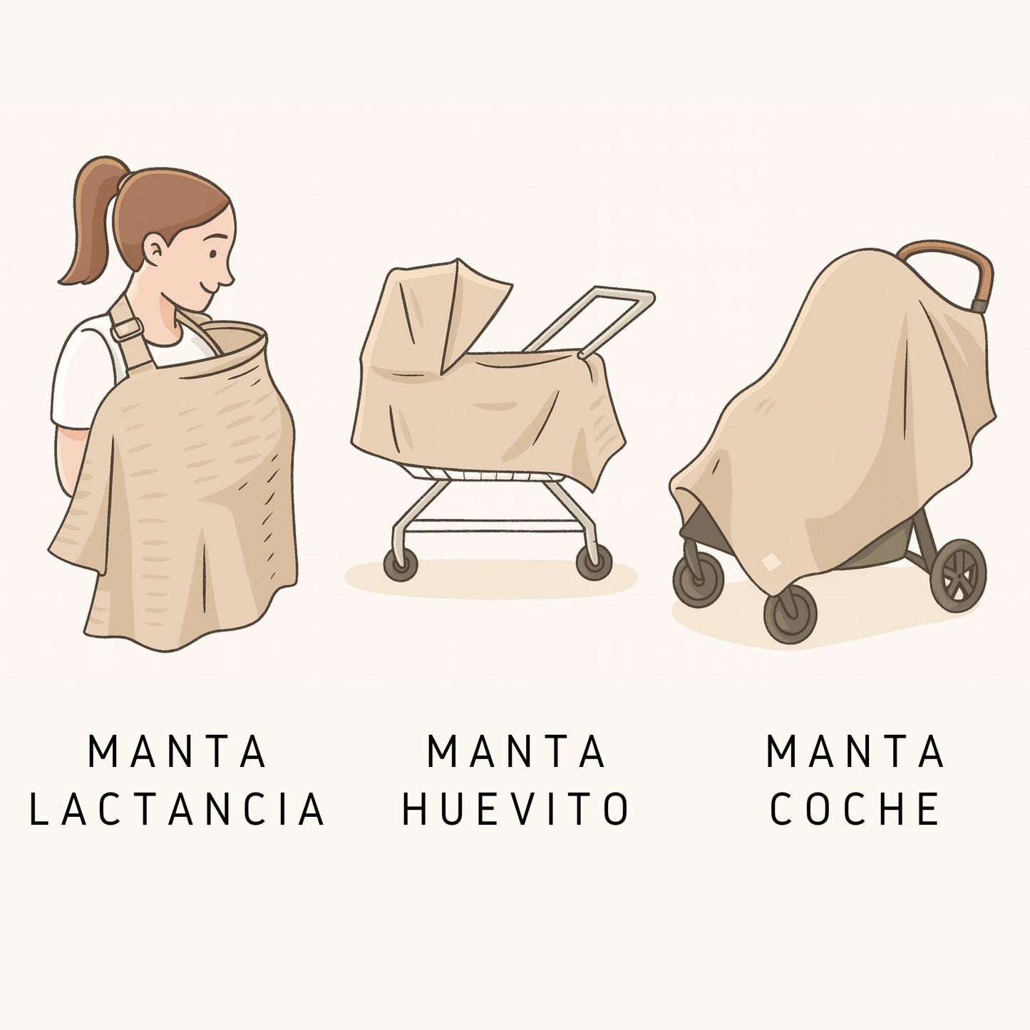 Manta Lactancia Personalizada / White