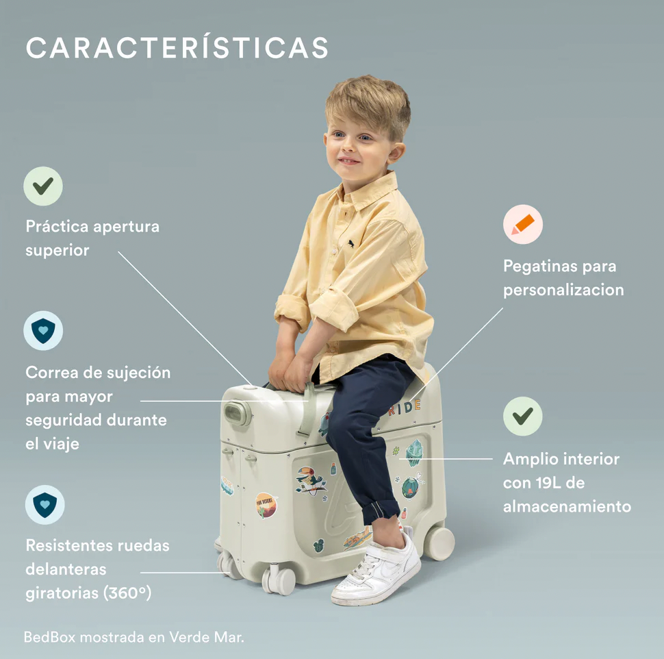 Maleta Stokke® JetKids™ BedBox™ V4 Moonglow White