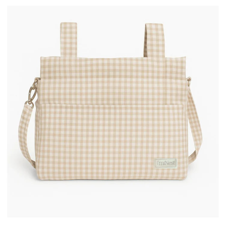 Bolso Clásico Mini Vichy Beige