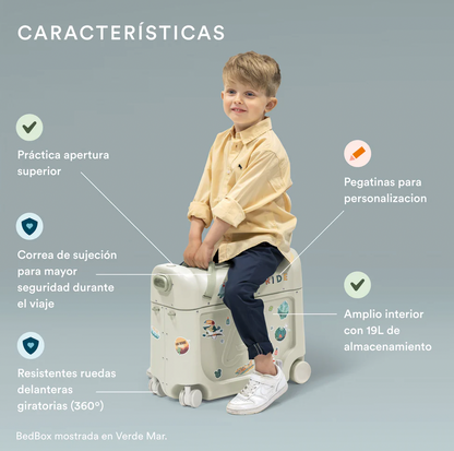 Maleta Stokke® JetKids™ BedBox™ V4 Moonglow White