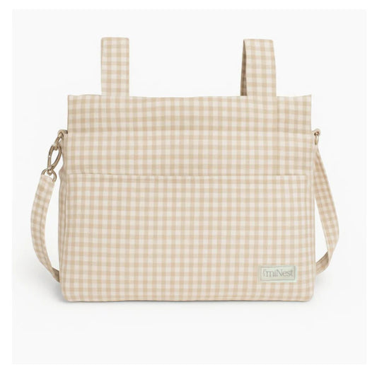 Bolso Clásico Mini Vichy Beige