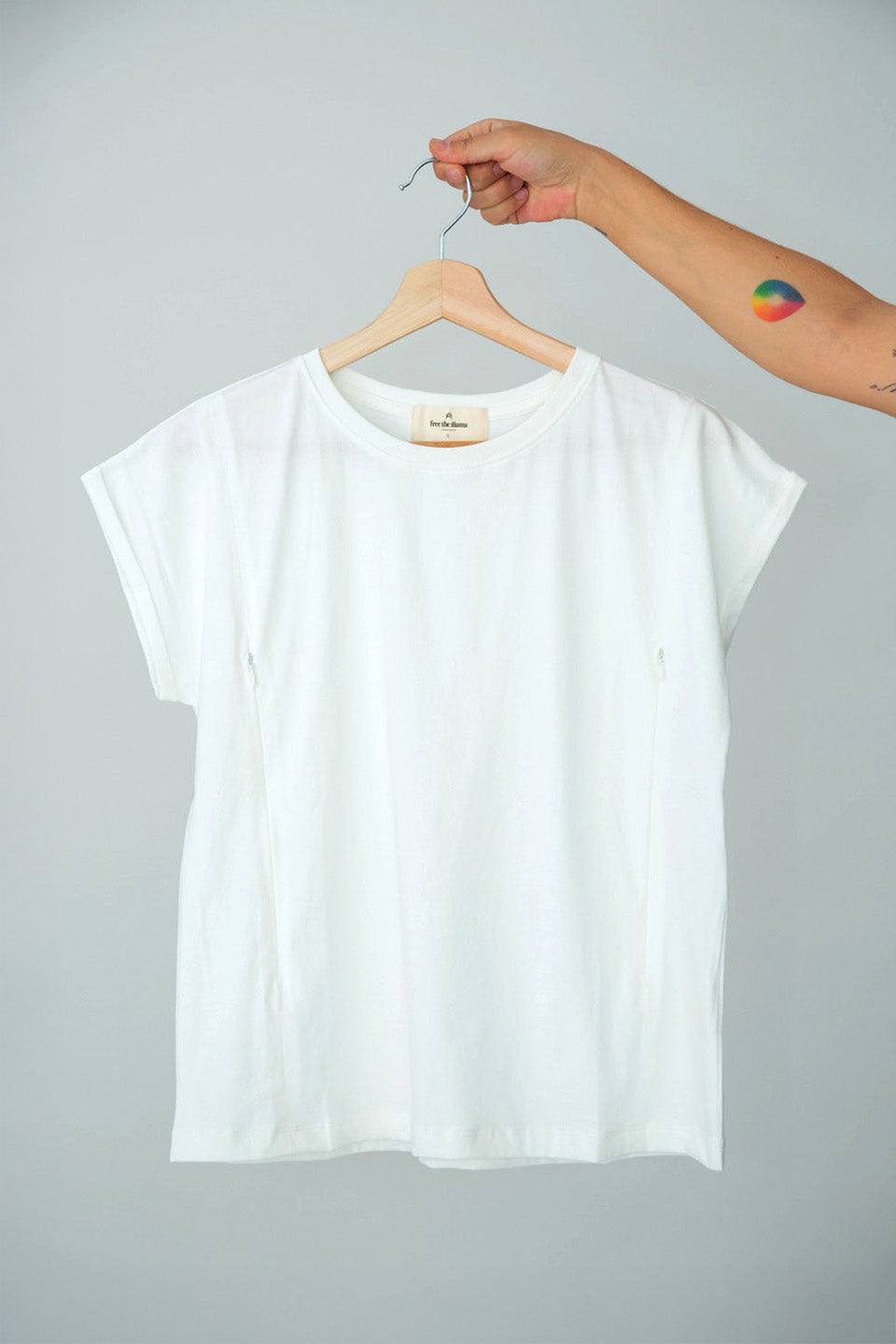 Polera de Lactancia Sahr Blanca - Basic - freethemama