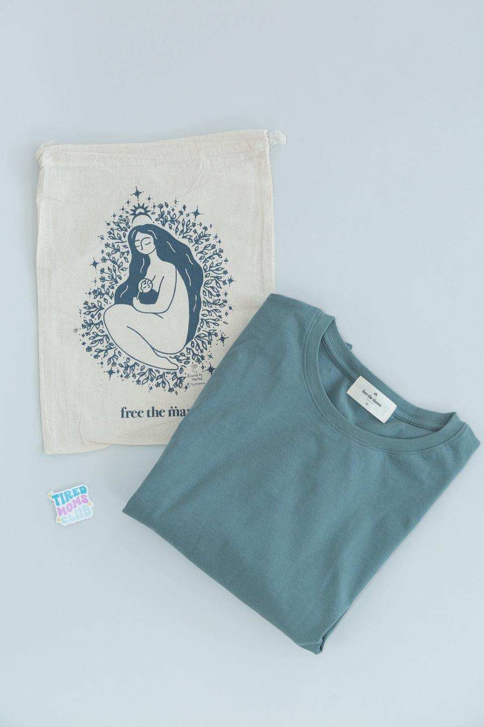 polera de lactancia oversize verde