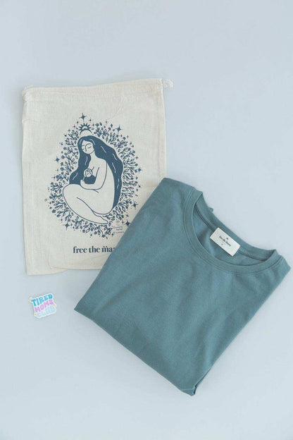polera de lactancia oversize verde