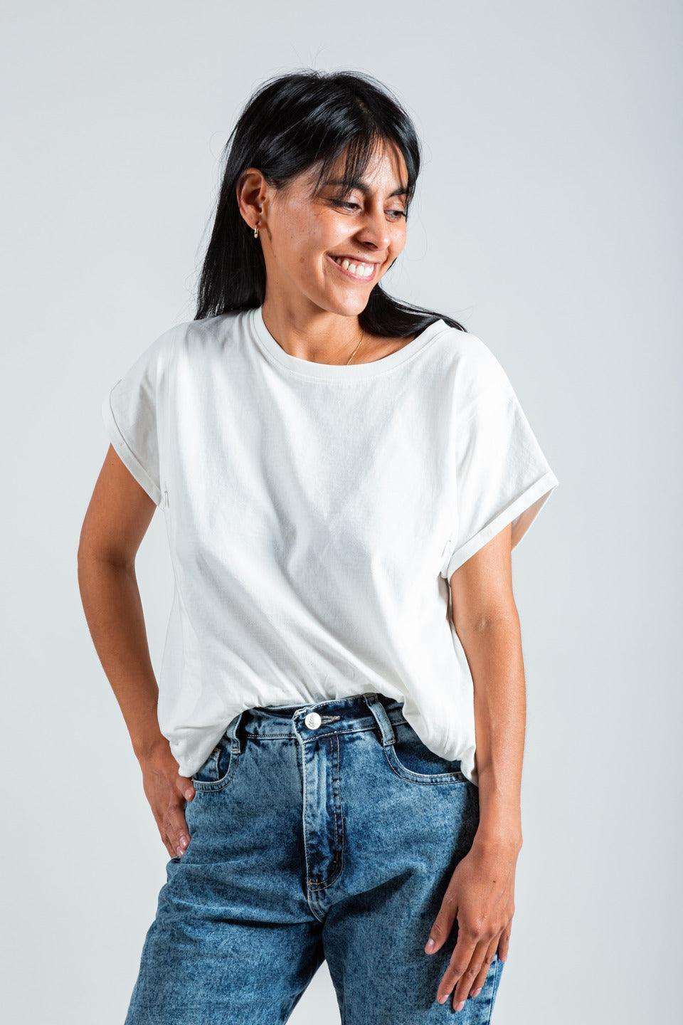 Polera de Lactancia Sahr Blanca - Basic - freethemama